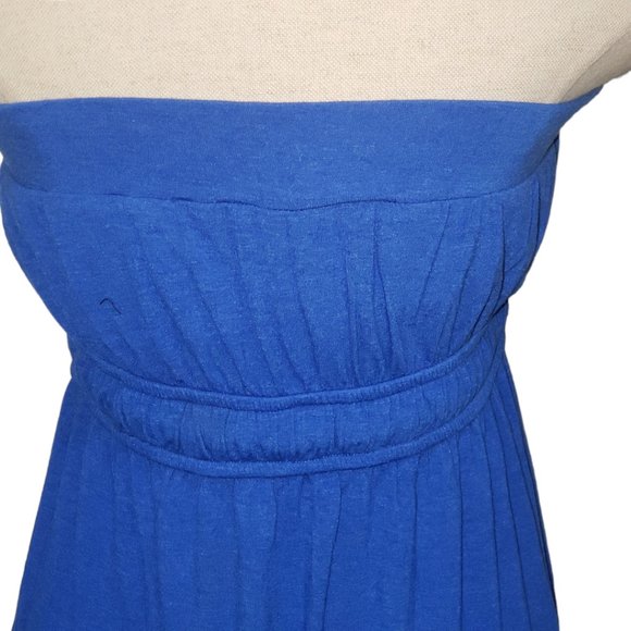 CT525b MKM Designs NWT Strapless Blue Maxi Dress S - Picture 4 of 6